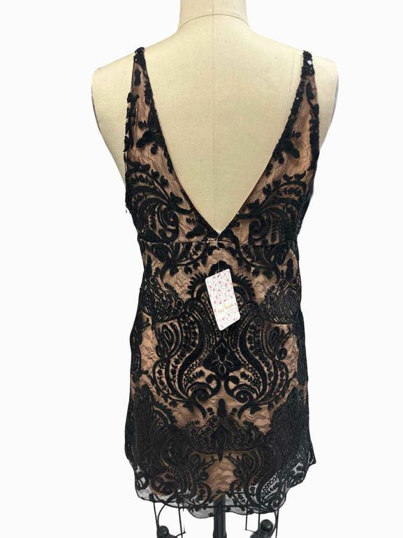 FREE PEOPLE NWT NIGHT SHIMMERS MINI DRESS SIZE: 2