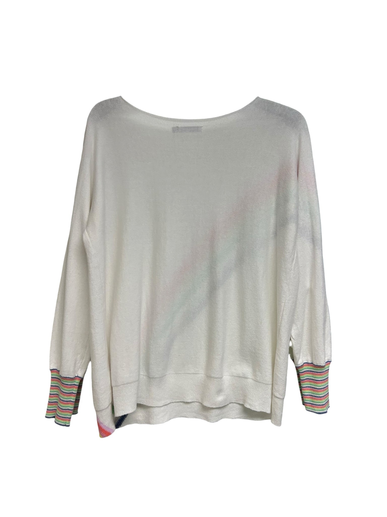 ZAKET AND PLOVER RAINBOW KNIT CASHMERE COTTON SWEATER SIZE SMALL