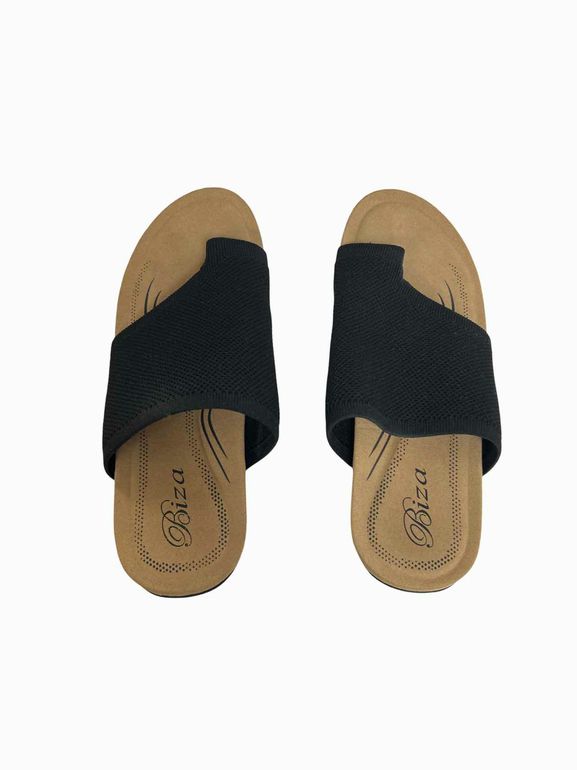 BIZA LAVISH BLACK THONG SANDAL SIZE: 40