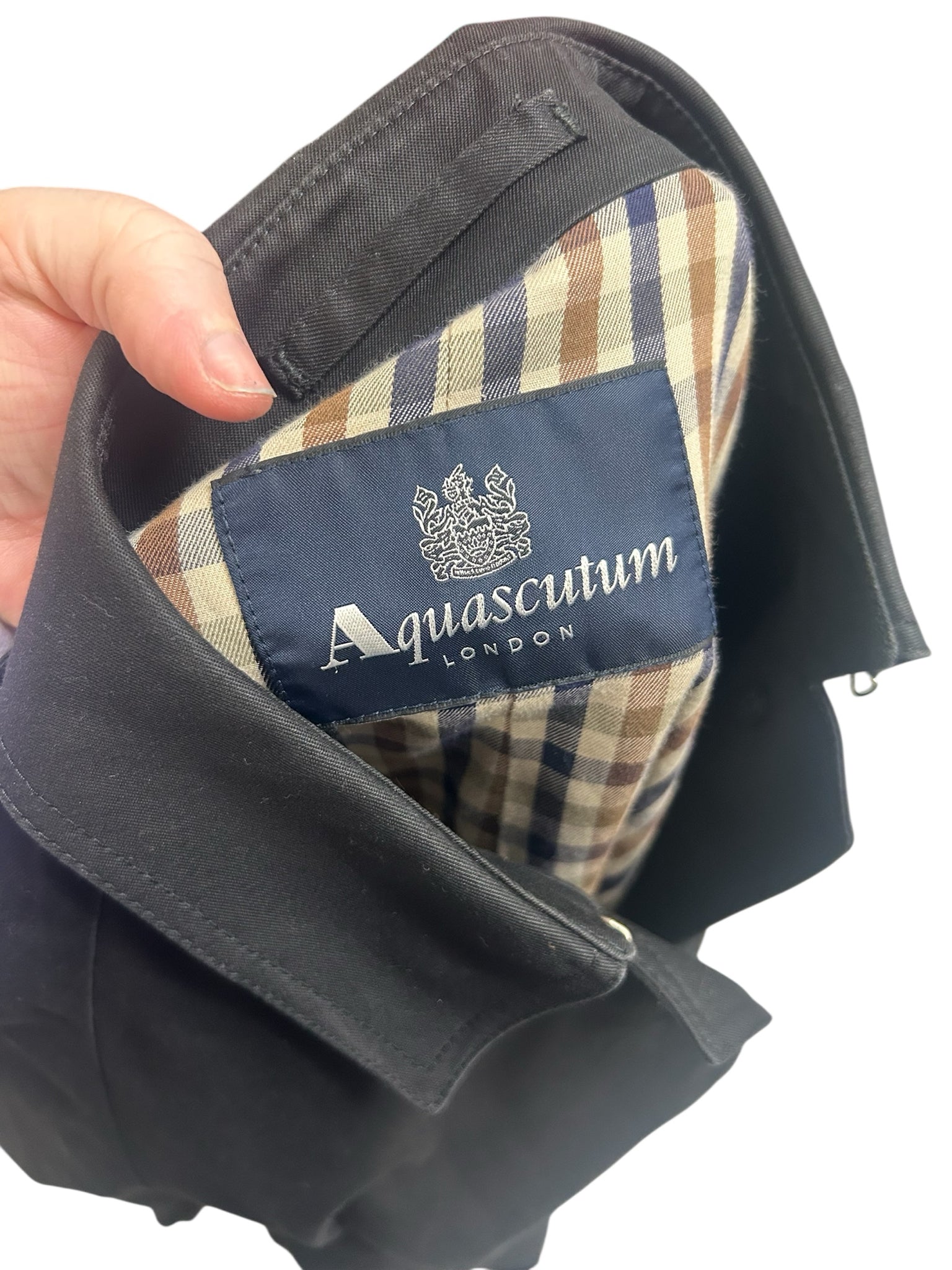 AQUASCUTUM VINTAGE WOMEN'S BELTED SINGLE BREASTED GRAY TRENCH COAT SIZE 14