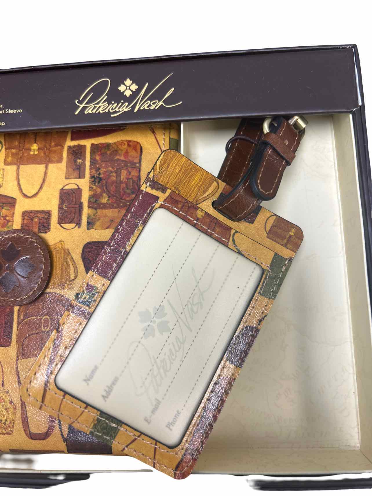 PATRICIA NASH  "PATRICIA'S CLOSET" PRINT PASSPORT/LUGGAGE TAG SET