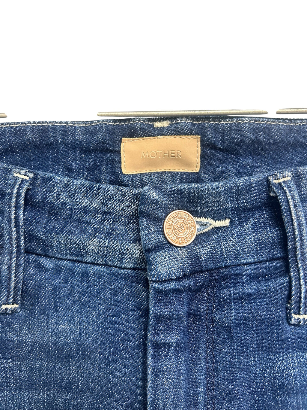 MOTHER THE LOOKER ANKLE FRAY IN BAZAAR WASH SIZE 28