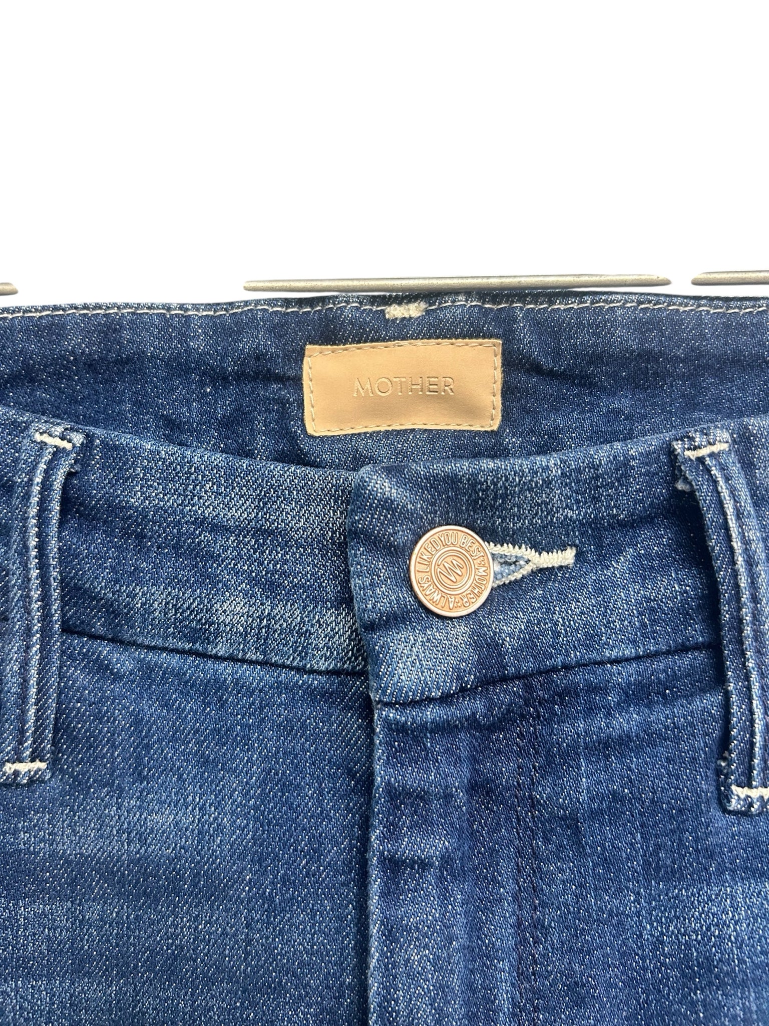 MOTHER THE LOOKER ANKLE FRAY IN BAZAAR WASH SIZE 28