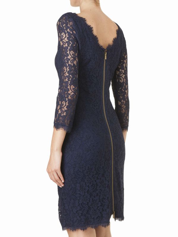 DIANE VON FURSTENBERG LACE ZARITA DRESS SIZE: 10