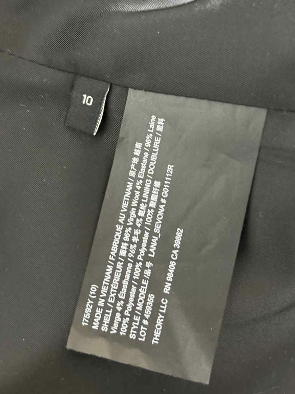 THEORY  LANAI SEVONA WOOL OPEN BLAZER SIZE: 10