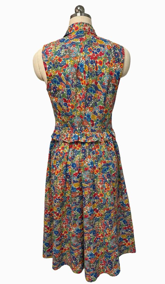 JCREW NWT! LIBERTY MARGARET PRINT MULTI-COLOR SHIRT DRESS SIZE 0