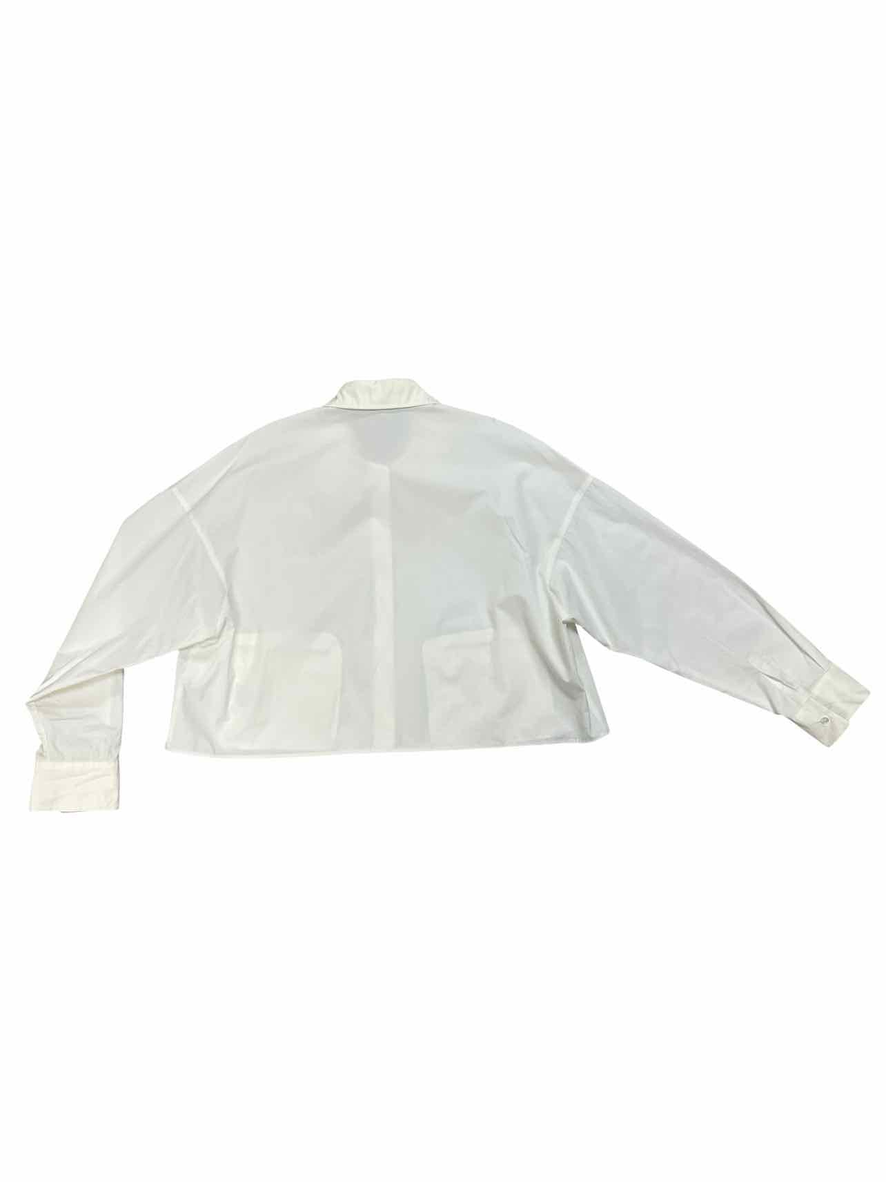 MAX MARA WEEKEND SVAGO CROP COTTON POPLIN SHIRT SIZE: 12