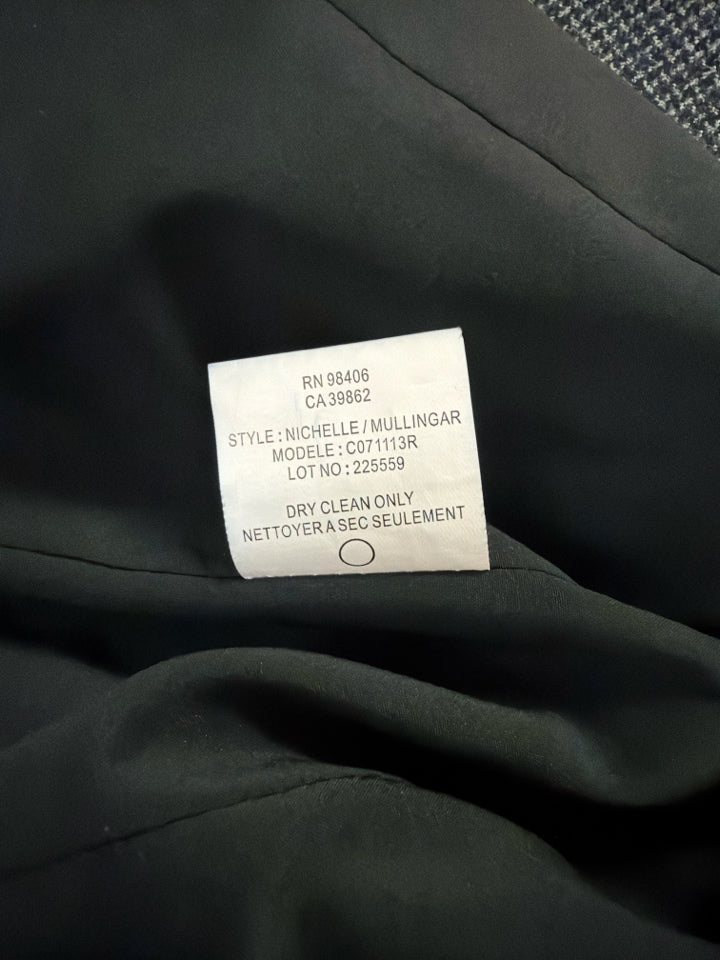NICHELLE TAILORED WOOL MICRO HOUNDSTOOTH BLAZER SIZE 4