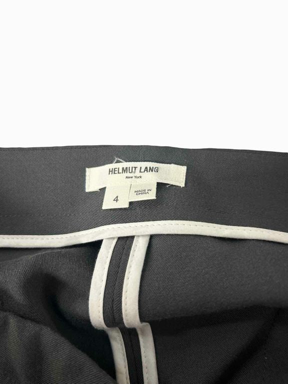 HELMUT LANG HIGH-RISE WIDE LEG WOOL BUTTON-FRONT SIZE: 4