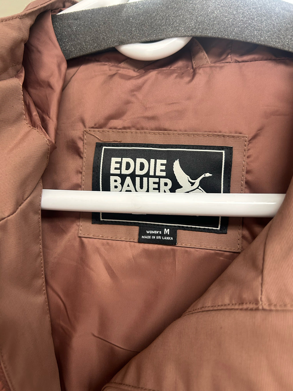 EDDIE BAUER CHARLY RAIN DUSTY ROSE PINK ZIP UP PARKA SIZE MEDIUM