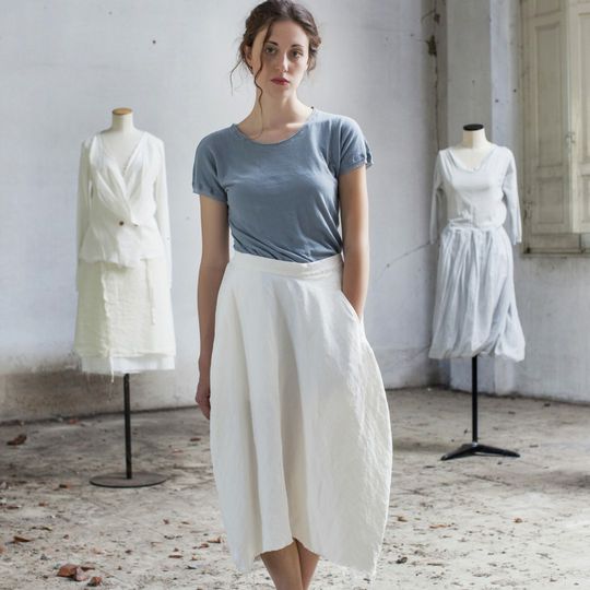 HANNOH WESSEL JORDAINE COTTON BALLOON HEM SKIRT SIZE: 34