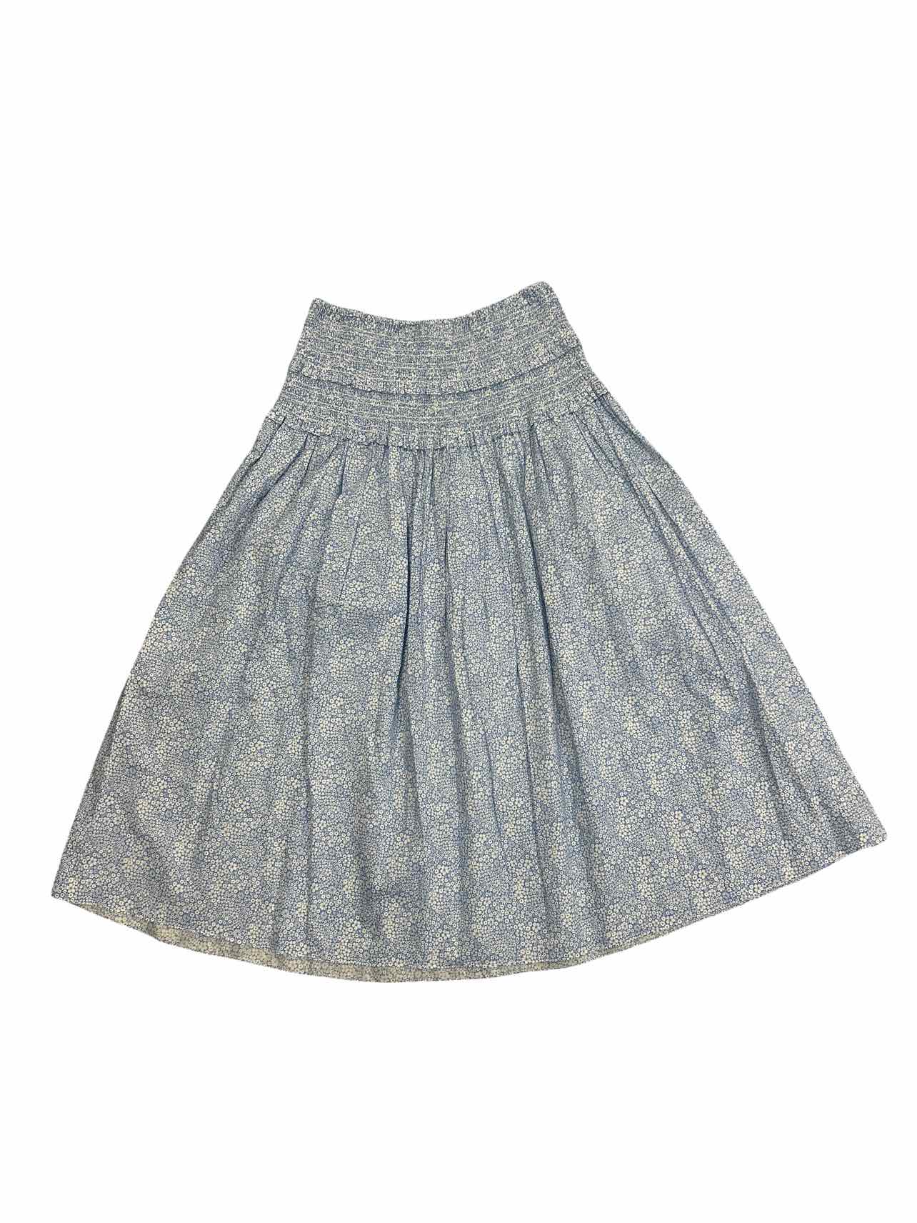 JCREW LIBERTY FABRIC JACQUELINE'S BLOSSOM SMOCKED MIDI SKIRT SIZE: M