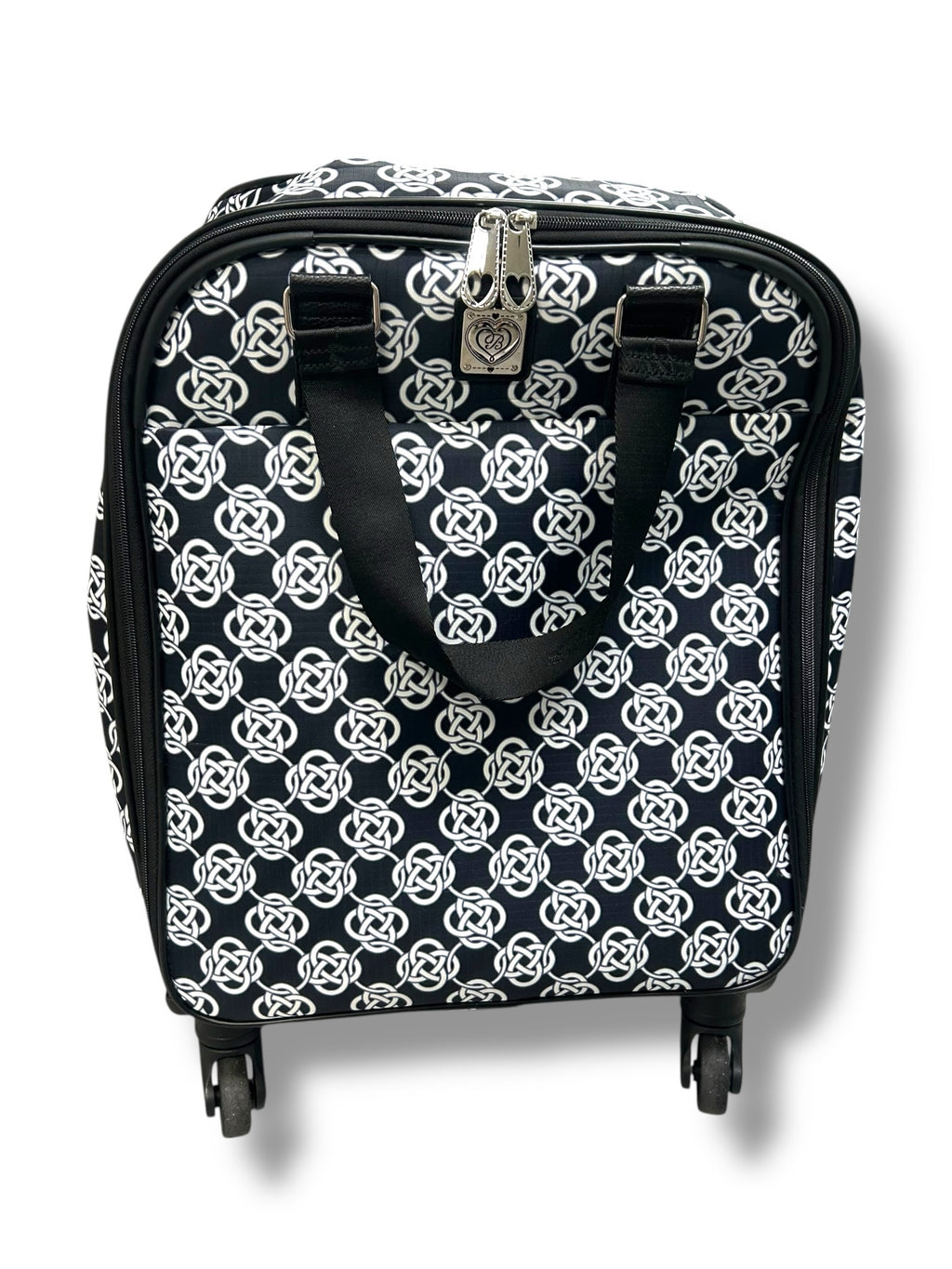 BRIGHTON INTERLOCK WEEKENDER SPINNER CARRY ON SUITCASE BLACK WHITE