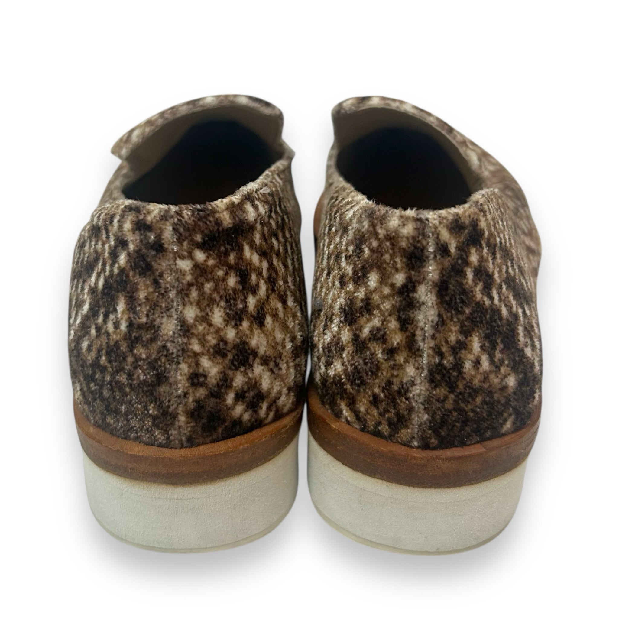 FREE PEOPLE SNAKE EYES VELVET SLIP ON BROWN SIZE 38