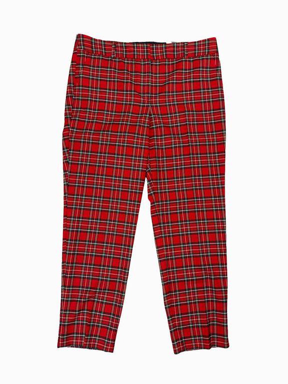 TALBOTS NWT HAMPSHIRE TARTAN SLIM ANKLE PANT SIZE: 14