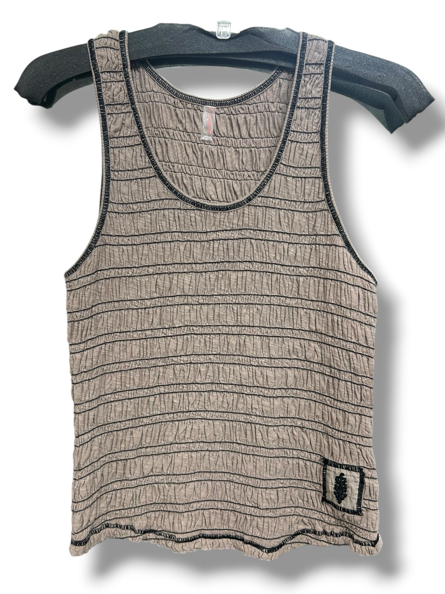 NWT FREE PEOPLE MOVEMENT NEW FLOW SMOCKED TANK TAN SIZE MEDIUM