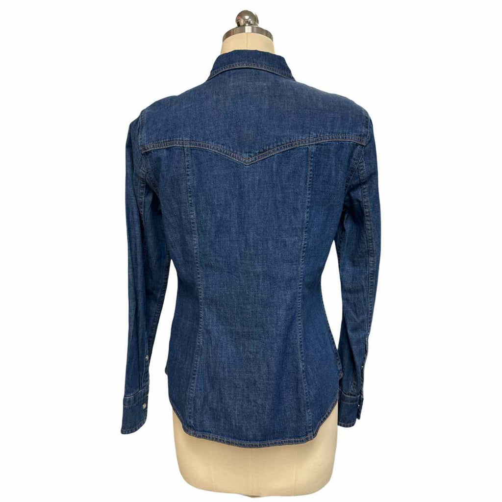 JCREW SLIM SNAP DOWN DENIM SHIRT SIZE 2