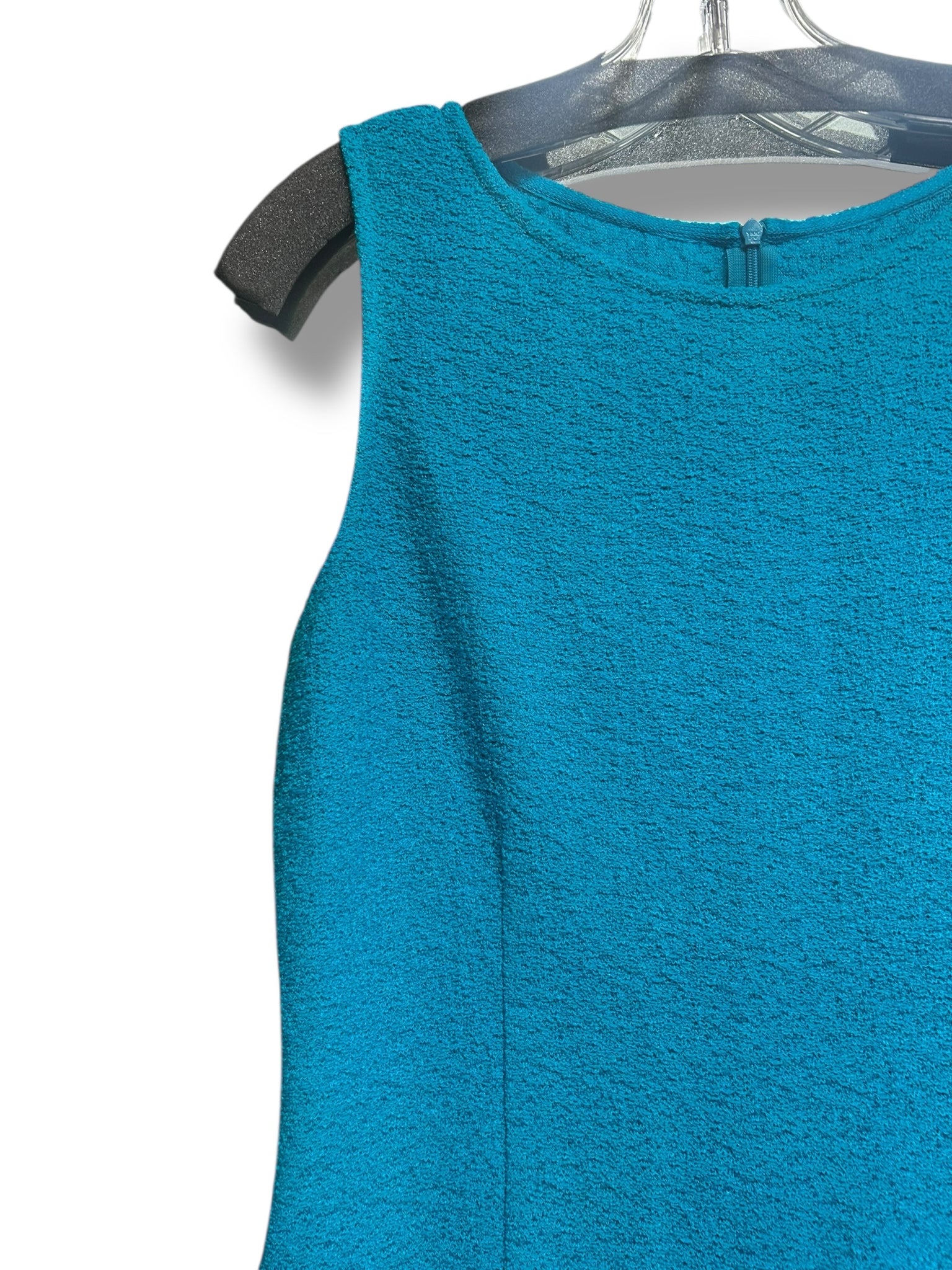 ST JOHN NWT SLEEVELESS SHEATH KNIT LAGOON TEAL DRESS SIZE 6