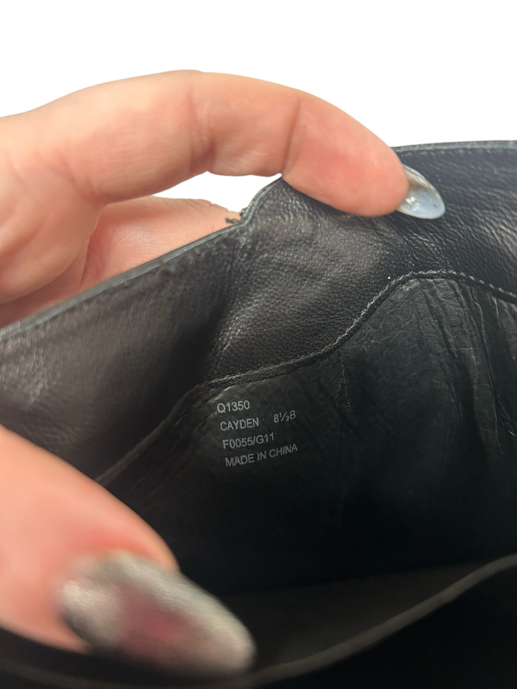 COACH CAYDEN BLACK LEATHER TALL RIDING BOOTS SIZE 8.5