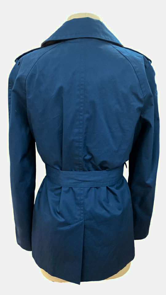 COACH ICON SHORT TRENCH COAT TRUE NAVY SIZE SMALL