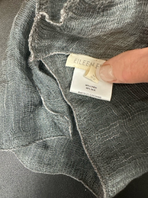 EILEEN FISHER LINEN SILK BLEND TWO TONE CRINKLE SCARF