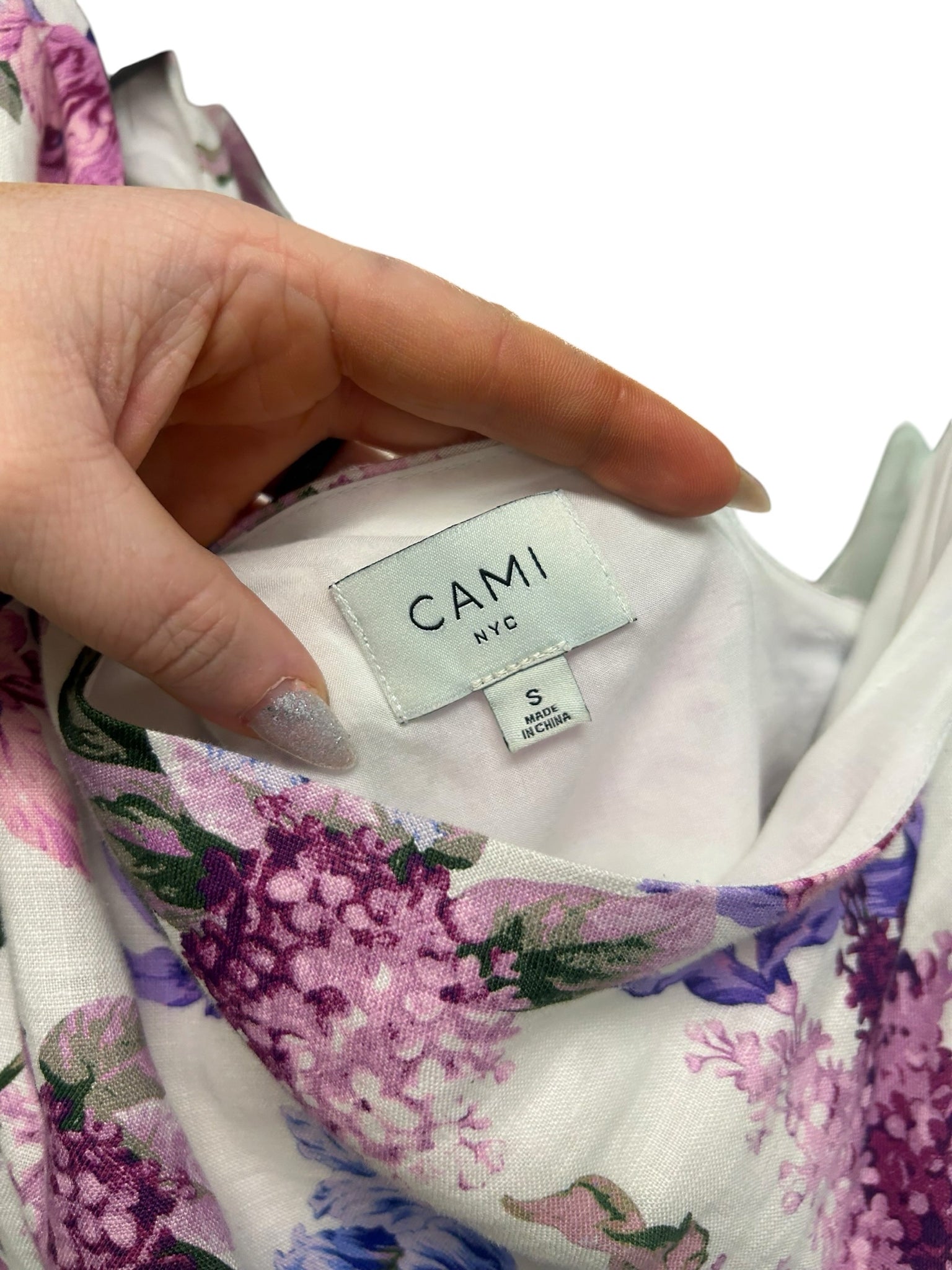 CAMI NYC SCOUT ONE SHOULDER ROMPER CLEMATIS FLORAL PRINT SIZE SMALL