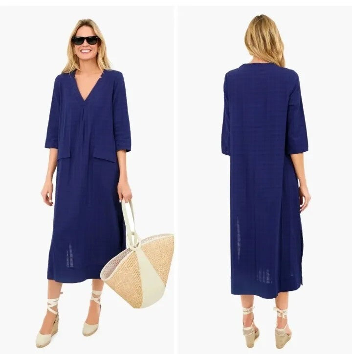 TUCKERNUCK POMANDER PLACE NAVY CAROLINA CAFTAN SIZE XXL