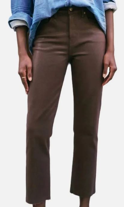 FRANK & EILEEN CORK EVERYDAY ANKLE CHOCOLATE BROWN JEANS SIZE 27