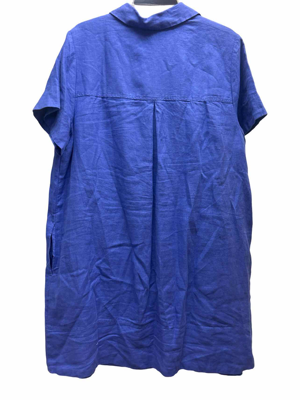 MADEWELL SPLIT NECK LINEN DRESS SIZE: 1X