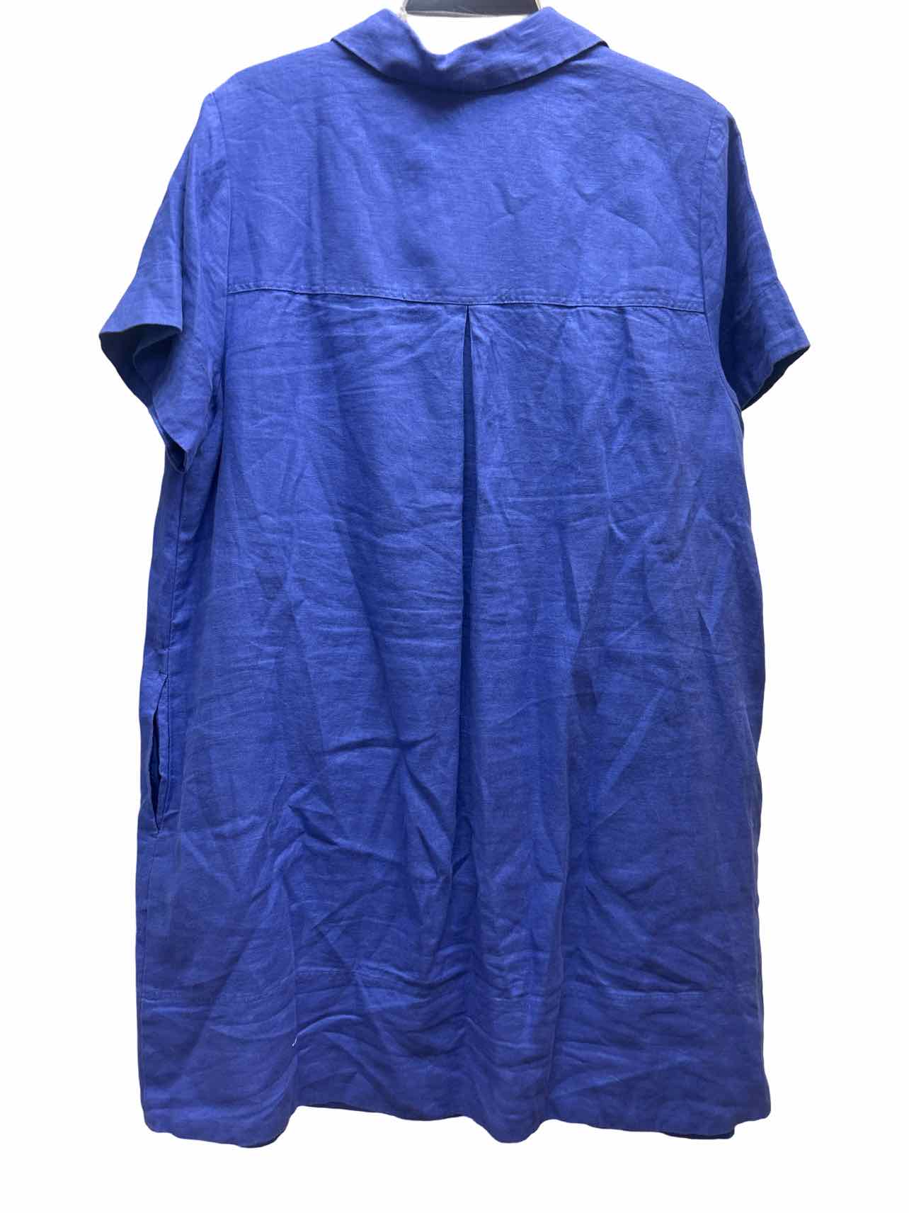 MADEWELL SPLIT NECK LINEN DRESS SIZE: 1X