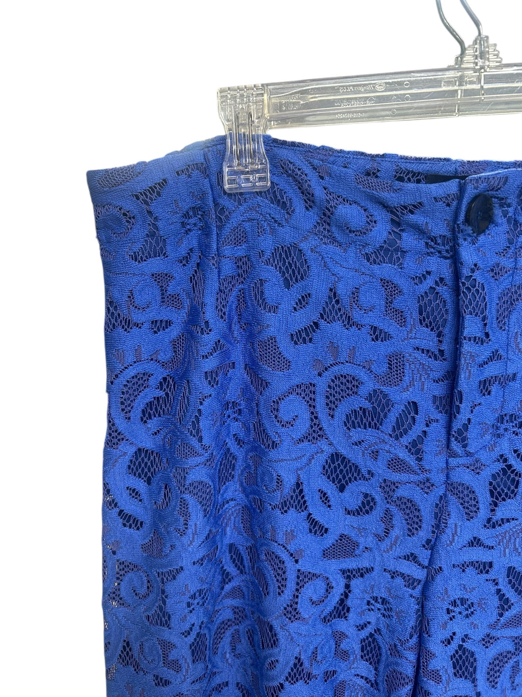 ANTHROPOLOGIE MAEVE THE COLETTE LACE CROPPED WIDE VICTORIAN BLUE LACE PANTS