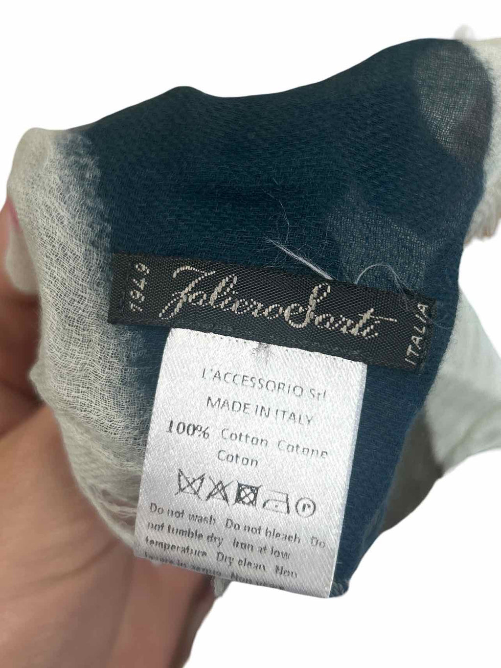 FALIERO SARTI 100% COTTON ABSTRACT PRINT SCARF