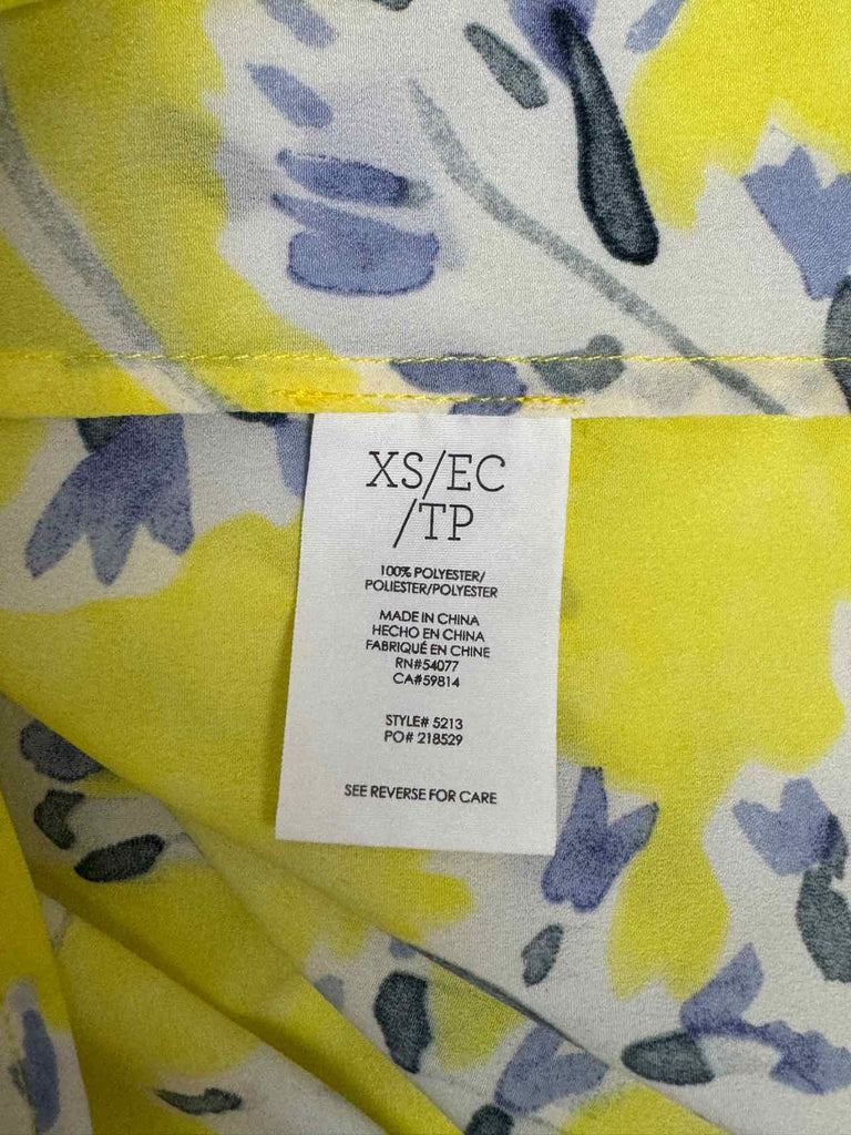 CABI 5707 REEF KNOT NAUTICAL YELLOW BLOUSE SIZE XS