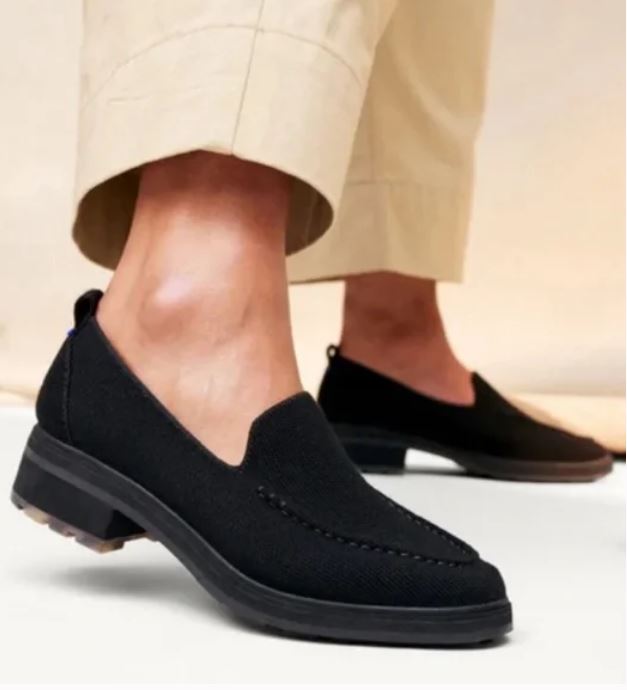 WOMEN'S ROTHY'S BLACK KNIT LUG HEELED LOAFERS SIZE 11 - WEARHOUSE  CONSIGNMENT