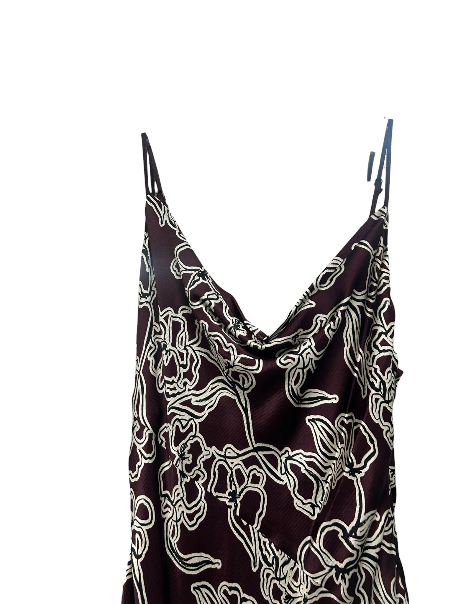 NICHOLAS BROWN PRINTED SILK ARIEL COWL NECK GOWN SIZE 8