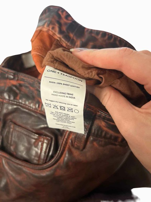 NWT FREE PEOPLE x ONE TEASPOON LEATHER COLUMN SKIRT SIZE: XS