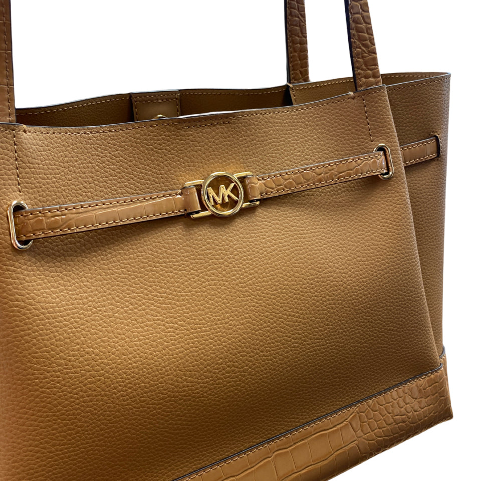NWT MICHAEL KORS REED LARGE BELTED LEATHER TOTE IN DEER