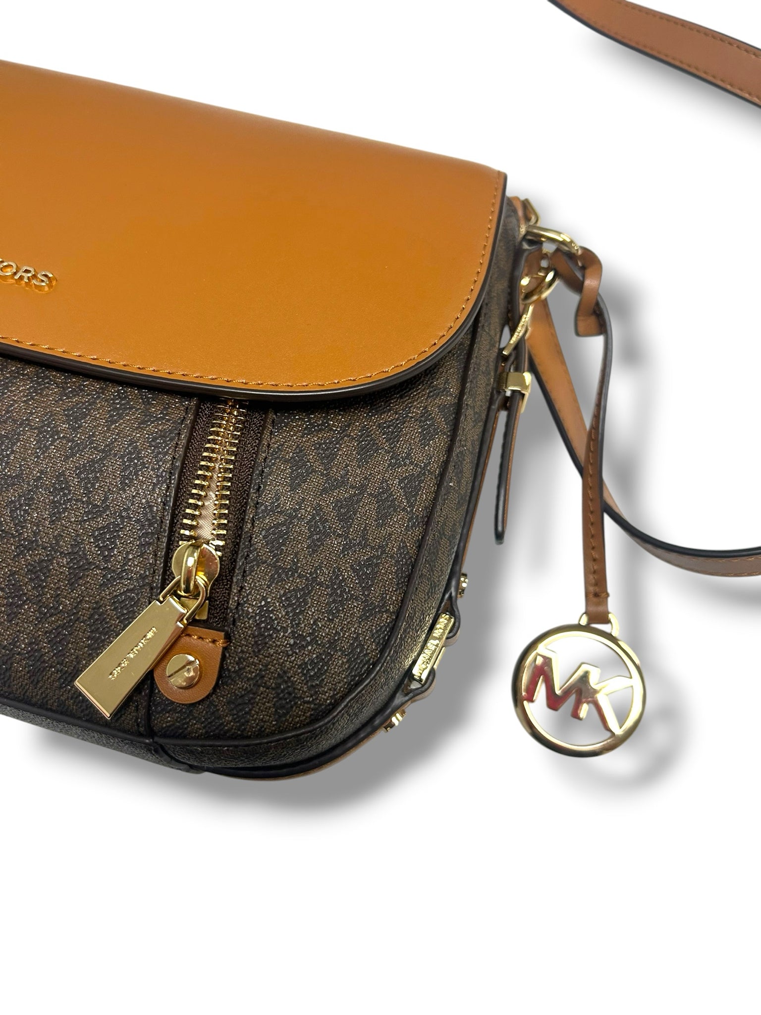 NWT MICHAEL KORS BEDFORD LEGACY MONOGRAM FLAP SHOULDER BAG