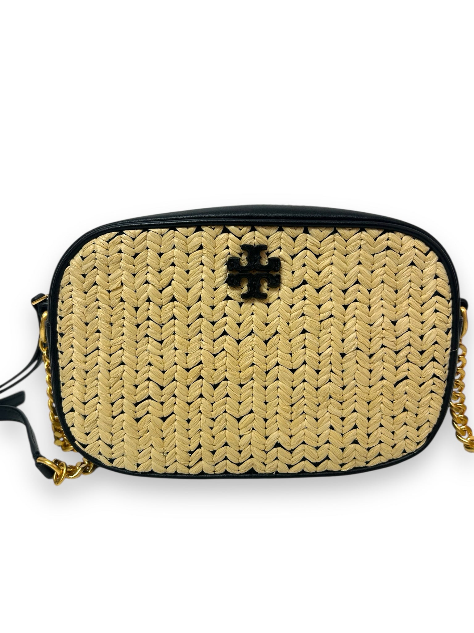 TORY BURCH STRAW MCGRAW RAFFIA CAMERA BAG