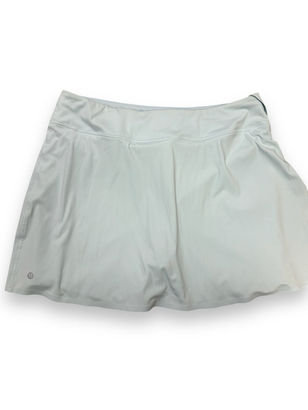 LULULEMON SUPER HIGH RISE SIDE SLIT POWDER BLUE TENNIS SKORT SIZE 14