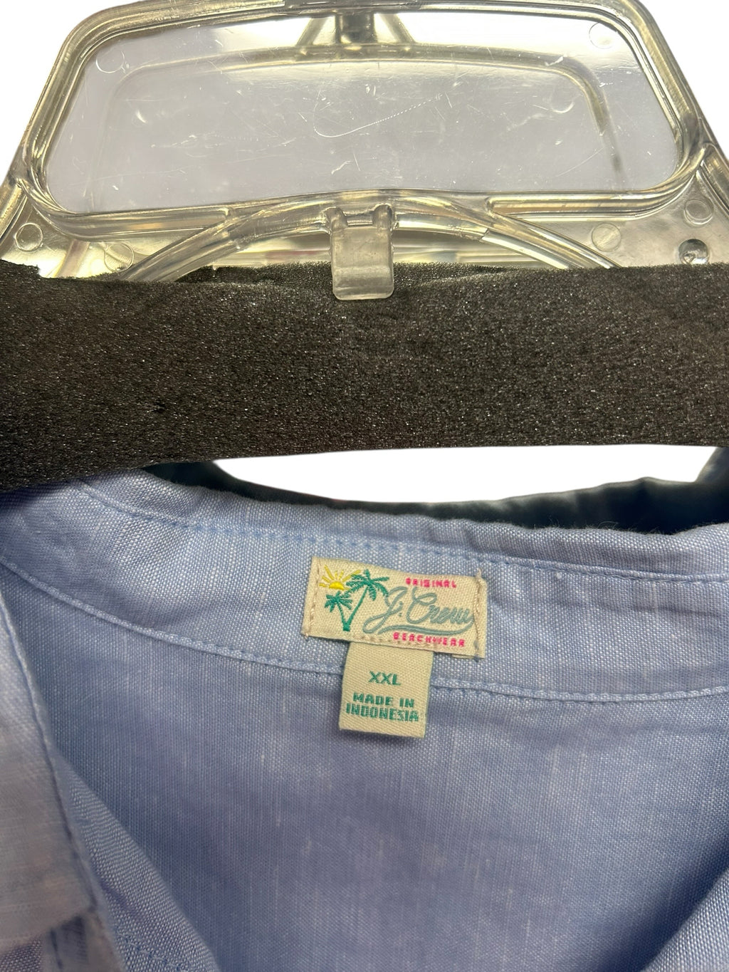 JCREW CLASSIC FIT BEACH SHIRT LIGHT BLUE IN LINEN COTTON BLEND SIZE XXL