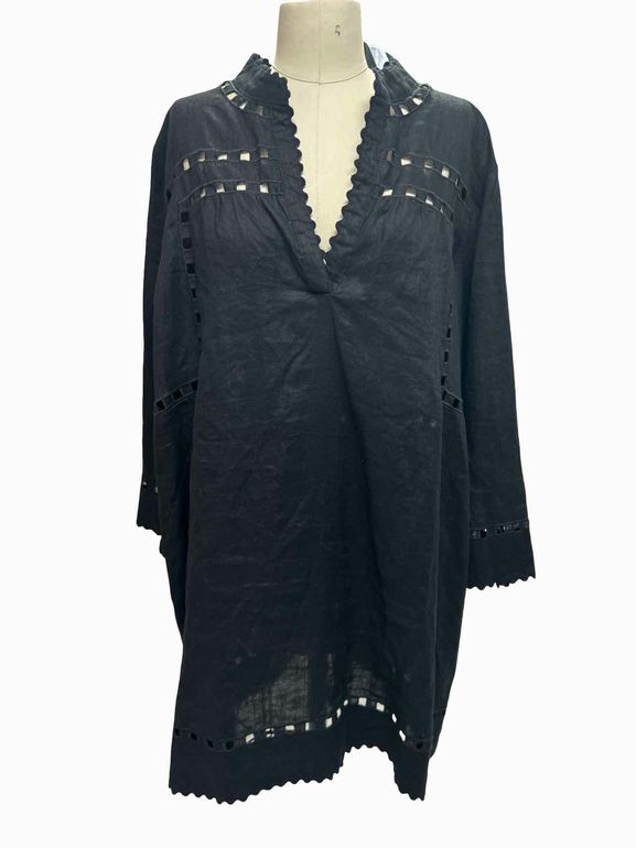 TUCKERNUCK CUTOUT DAWSON TUNIC 100% LINEN SIZE: XXL