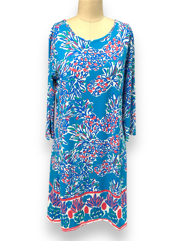 JEANNE PIERRE KLIFA DAPHNE PINEAPPLE UPF50 DRESS SIZE XL