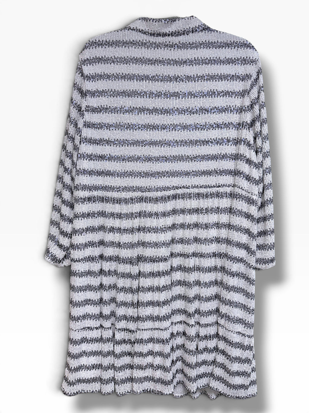 SAIL TO SABLE CHARLOTTE BLACK WHITE STRIPED SEQUIN MINI DRESS SIZE XXL