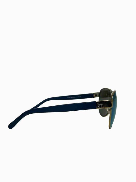 TORY BURCH BLUE FLASH POLARIZED AVIATOR SUNGLASSES TY6051 304122