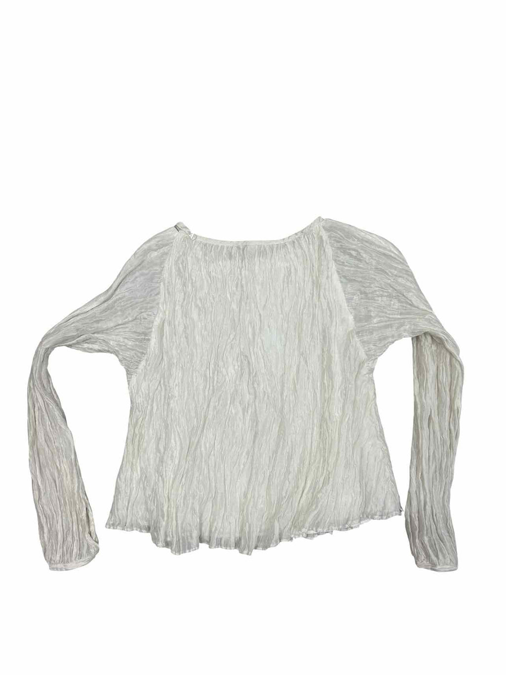 RENLI SU MULBERRY SILK CRINKLED BLOUSE SIZE: S