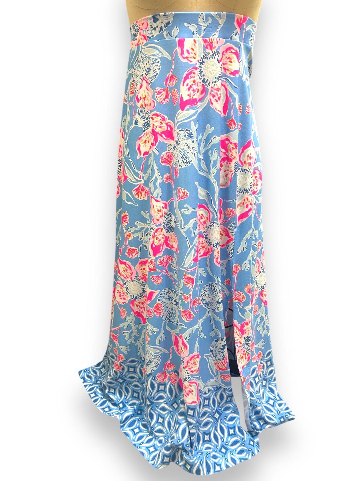 LILLY PULITZER ADEA MAXI BOHEMIAN RHAPSODY LIGHT BLUE SIZE SMALL