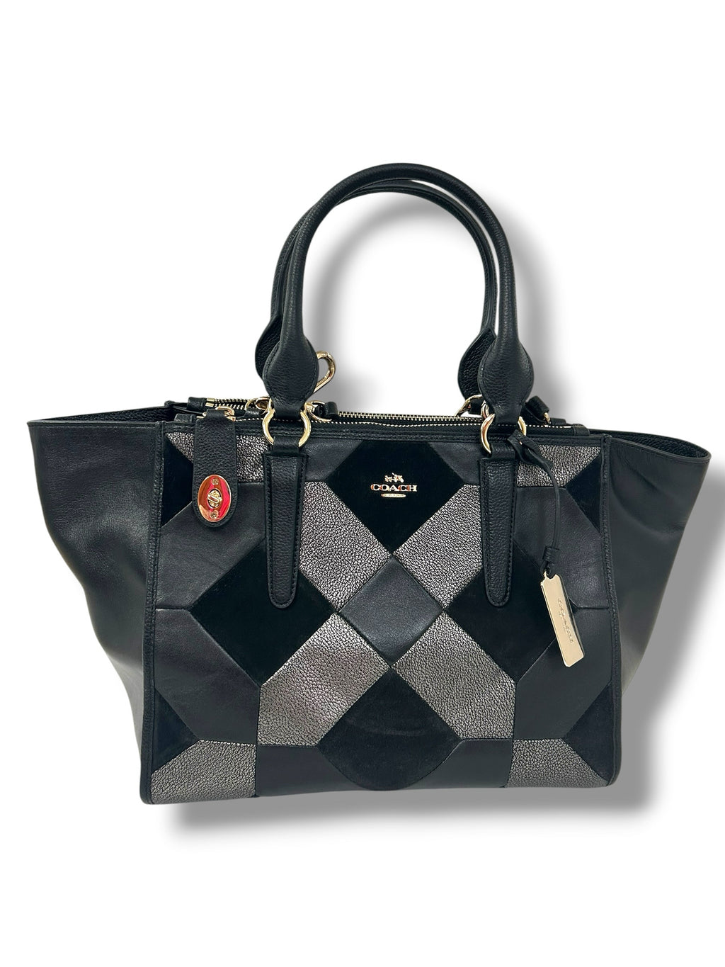 NWT COACH CROSBY MIXED LEATHER SUEDE PATCHWORK SATCHEL