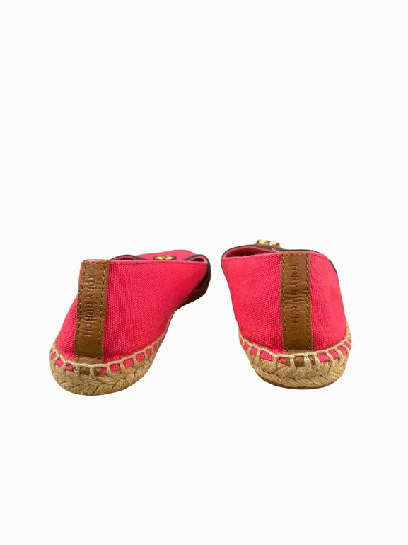TORY BURCH CANVAS ESPADRILLES SIZE: 8