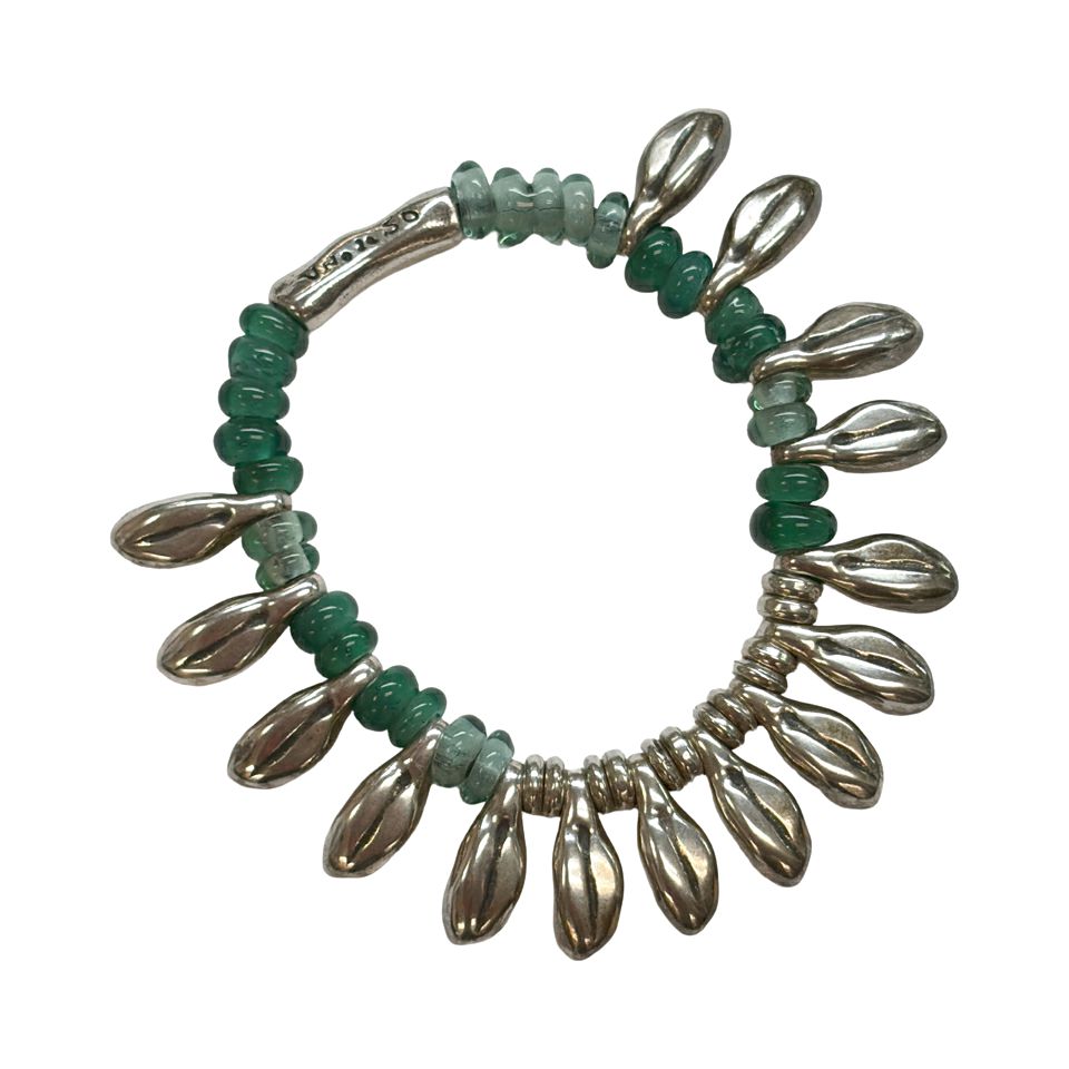 UNO DE 50 ROCIO DEW STRETCH BRACELET WITH GLASS BEADS